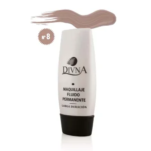 MAQUILLAJE  FLUÍDO PERMANANTE. N.º8. DIVNA, 30 ML